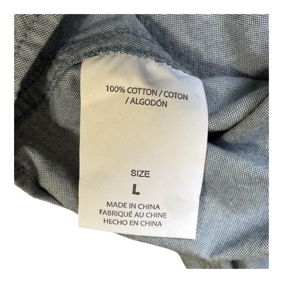 Jack O’Neill Men’s L Gray Cotton Button Up Shirt Surf Print Standard Fit Casual - Picture 3 of 10